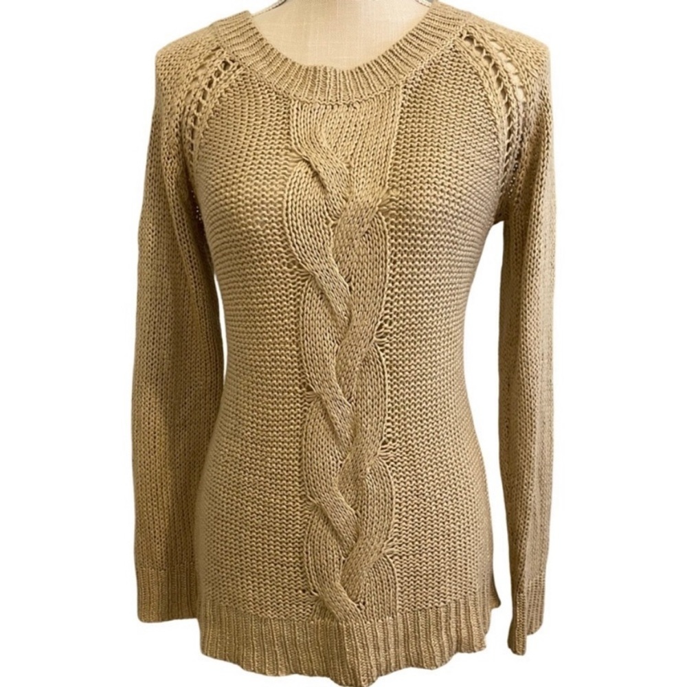 Beautiful Pointelle Sweater with Back Buttons EUC - Picture 2 of 3
